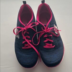Skechers Light Weight Women's Sneakers in Navy and Pink Flex Appeal 2.0